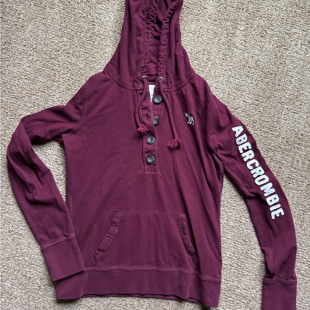 Abercrombie & Fitch Burgundy Sweatshirt